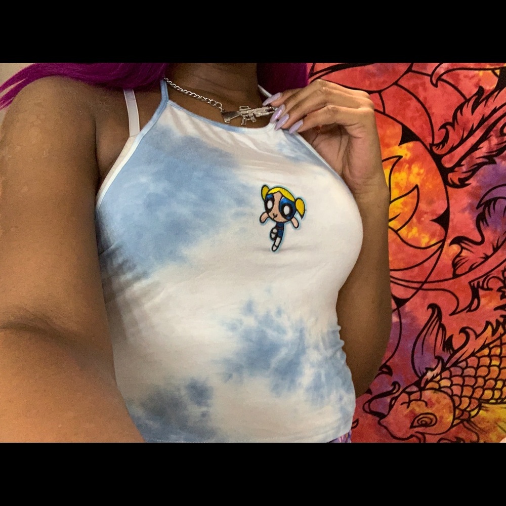 Bubbles from the power puff girls halter top